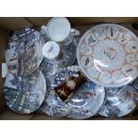 A collection of Royal Doulton Window shopping series decorative wall plates together with