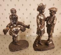 Two Comego Resin Figures of Children in various pursuits. Height of tallest: 29cm (2)