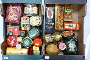 A Collection of Confectionary, Whisky and Similar Tins to include Glenfiddich, Coca-Cola, Colmans