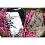 A collection of Vintage Silk & Silk / Polyester Scarfs From Jaeger