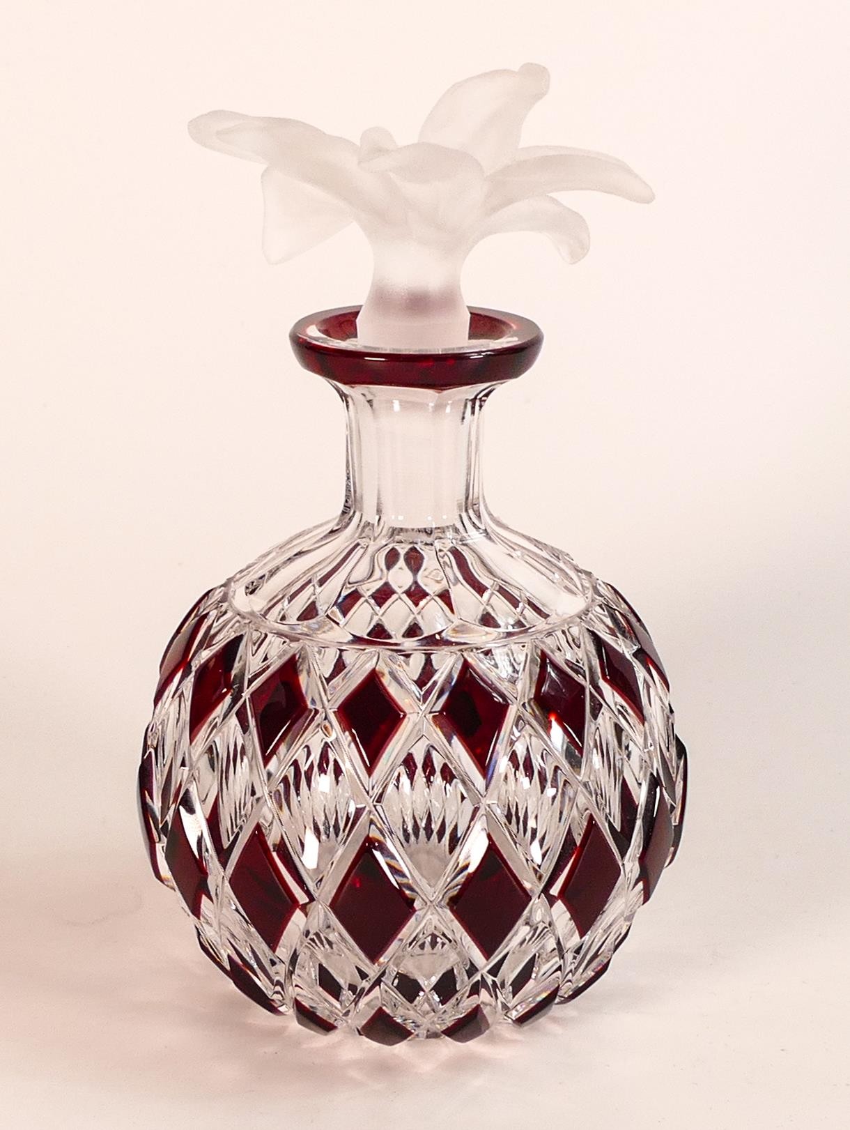 Atelier Hubert Cristallerie scent bottle. Height 19.5cm, boxed with certificate.