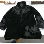 Early 20th Century Ladies Embroidered Velvet Jacket , approx size 8/10