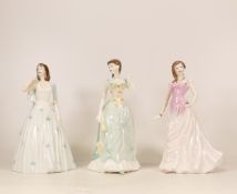Royal Doulton lady figures Gillian HN4404, Perfect Gift HN4409 and Angela HN4405 (3)