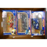 Three Boxed Corgi 1:16th Scale Batman Die Cast Vehicles including Robin Cycle, Bat Cycle &