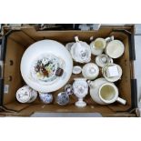 A mixed collection of items to include Royal Doulton Melissa patterned tea pot & tea ware, Minton