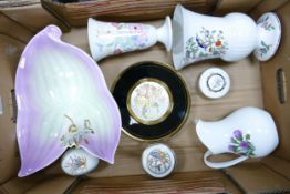 Am Mixed Collection of Ceramic Items to include Shorter & Sons Floral Bowl, Wedgwood Vase, Pill