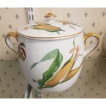 Royal Worcester Evesham Pattern Lidded Pot. Height: 21cm