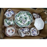 A collection of Masons items to include Cathay jug, Chartreuse jug, serving dish, Mandalay small