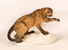 Beswick model of a Puma on a rock 1702 matt finish.