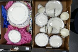 A large collection of Royal Doulton Melissa Pattern Tea & dinner ware from the Romance Collection (2