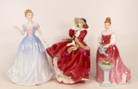 Royal Doulton Lady Figures Alexandria Hn4928 , Top O the Hill Hn1834 & 2nds Rosemary Hn4662(3)