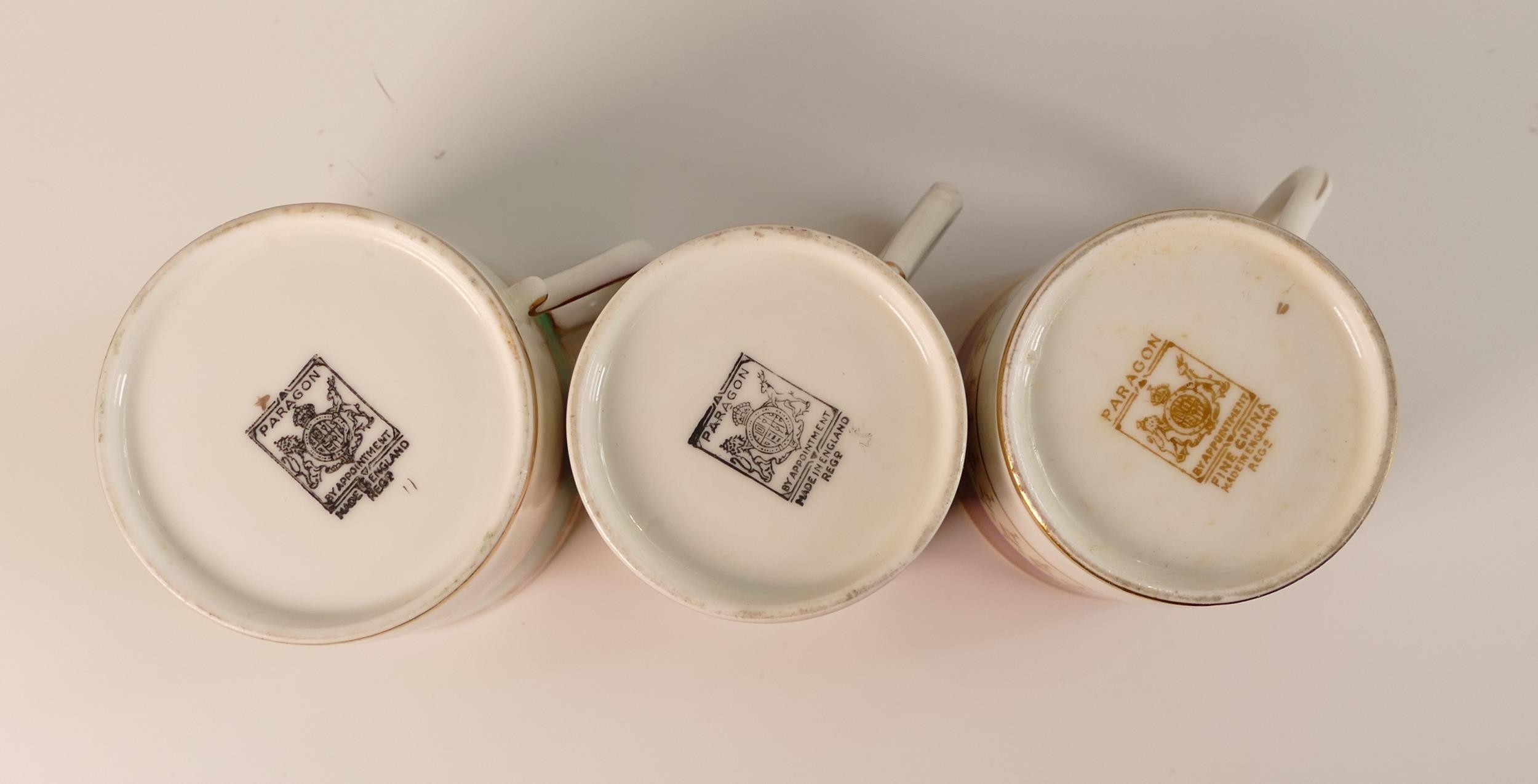 A collection of Paragon China coffee ware with printed pheasant and floral insets to include - green - Image 2 of 2