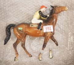 Beswick jockey on walking horse 1037(a/f)