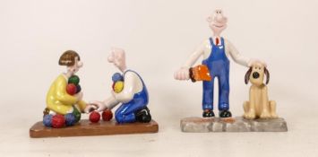 Two Boxed Coalport Wallace & Gromit Core Range Figures Woolshop Encounter & Ready for the Takeoff(2)