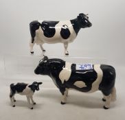 Beswick Friesian family comprising bull 1439, cow 1362 and calf 1249C.