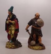 Royal Doulton character figure Friar Tuck HN2143 (a/f) together with The Pied Piper HN2102 (2)