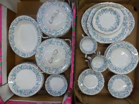 A large collection of Grosvenor tea and dinnerware (2 trays).