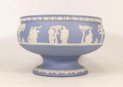 Wedgwood Blue Jasperware Footed Bowl, diameter 21cm