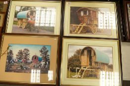 Four Framed Traveller Theme Prints, largest 46 x 55cm(4)