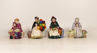 Royal Doulton Miniature Character Figures Flower sellers Children , Granny's Heritage, Silks 7