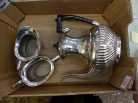 Spear and Jackson silver plated 3 piece tea service.