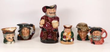 Royal Doulton large Toby jug Sir John Falstaff and small Honest Measure together with small