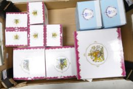 A collection of New Boxed Royal Commemorative Wall Plates, Teacups & mugs to commemorate The Wedding