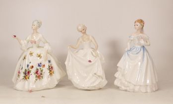 Royal Doulton Lady Figures Claire Hn3646, Tracy Hn2736 (2nds) & Diana Hn2468(3)