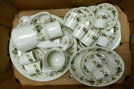 Mason Paynsley pattern platters together with a collection of vintage cutlery (2 trays)