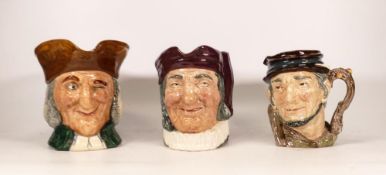 Royal Doulton Large Character Jugs Vicar of Bray , Johnny Appleseed D6372 & Simon Cellarer (3)