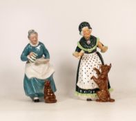 Royal Doulton Character Figures The Favourite Hn2249 & Old Mother Hubbard Hn2314(2)
