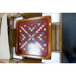 Franklin Mint - 'The Classic Collector's Edition' deluxe Scrabble board, the pieces plated in