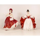 Royal Doulton Lady Figures Christmas Day 1999 Hn4214 & Sara Hn2265(2)