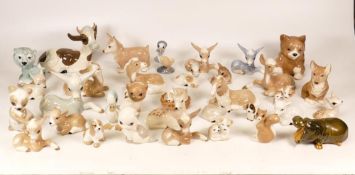 A collection of Szeiler Novelty Animal Figures including Donkeys, Dogs, Deers, Lion etc (33)