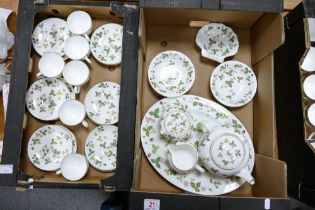 A large collection of Wedgwood Wild Strawberry Patterned items to include six trio's, tea service,