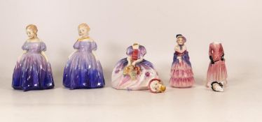 Royal Doulton Lady Figures Maureen, Marie, Monica, A Victorian Lady and Marie (a/f)