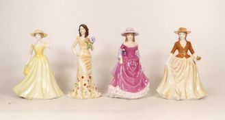 Royal Doulton Lady Figures Georgina Hn5188, Spring Time Hn4586, Summer Breeze Hn4587 & Autumn Stroll