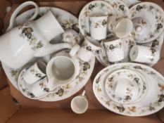 Royal Doulton Larchmont Patterned Coffee set ( well used)