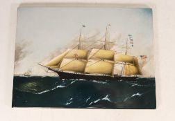 Wedgwood Clipper Ship Plaque Dreadnought , 19 x 26cm, two tiny chips to rear