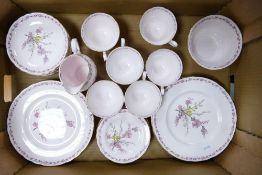 A Collection of Tuscan Fine Bone China Teaware to include Nine Cake Plates, Eight Lemon Dishes,