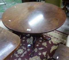 Victorian circular tilt top table on tripod base 70cm H x 90cm table top Diameter