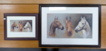 Large Framed Horse Racing Print " We Three Kings " Arkle, Red Rum, Desert Orchid & similar smaller