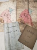 Two Fabric Backed Local Interest early 20th Century Maps together with Draycott Estate Auction