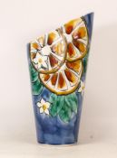Large Poole Studio Pottery Limited Edition Floral Vase , signed L Whitmarsh 25/250 , height 35cm