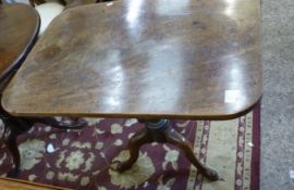 Victorian Tilt top table on tripod base (Table top dims 82cm x 56cm)