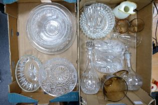 A mixed collection of vintage Cut Glass Crystal (2 trays)