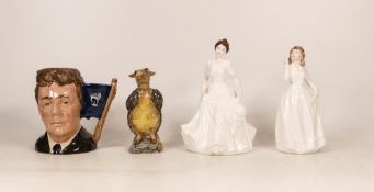 Royal Doulton items to include Michael Doulton small character jug D6808, RDCC figures Joy & Harmony