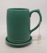 Wedgwood Keith Murray green tankard and stand