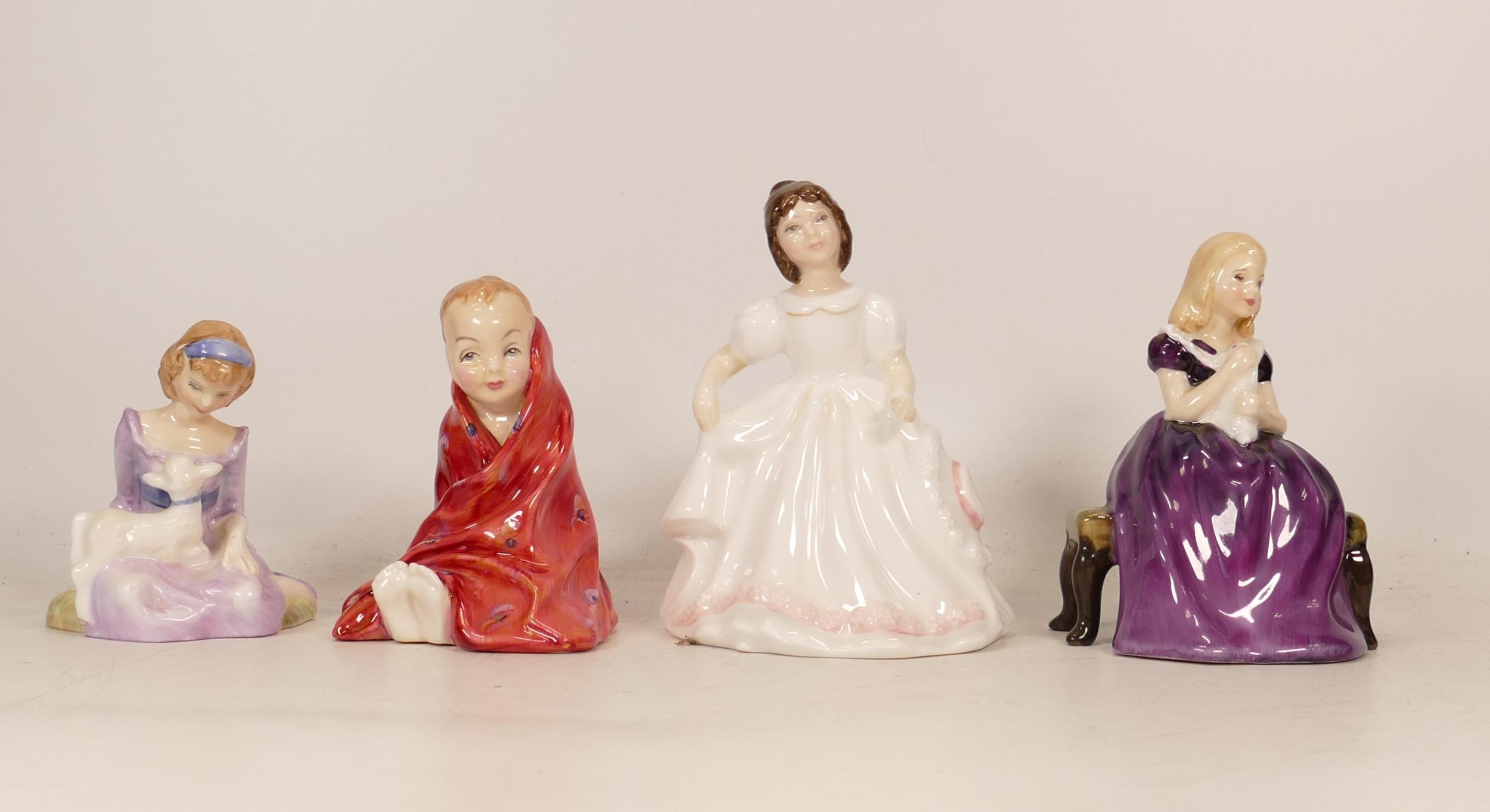 Royal Doulton Lady Figures Affection Hn2236, This Little Pig Hn1793, Amanda Hn3635 & Mary Had a - Image 2 of 2