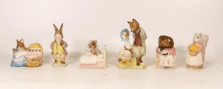 Royal Albert Bp6 Beatrix Potter Figures Jemima Puddleduck with Foxy Whiskered Gentleman, , Peter